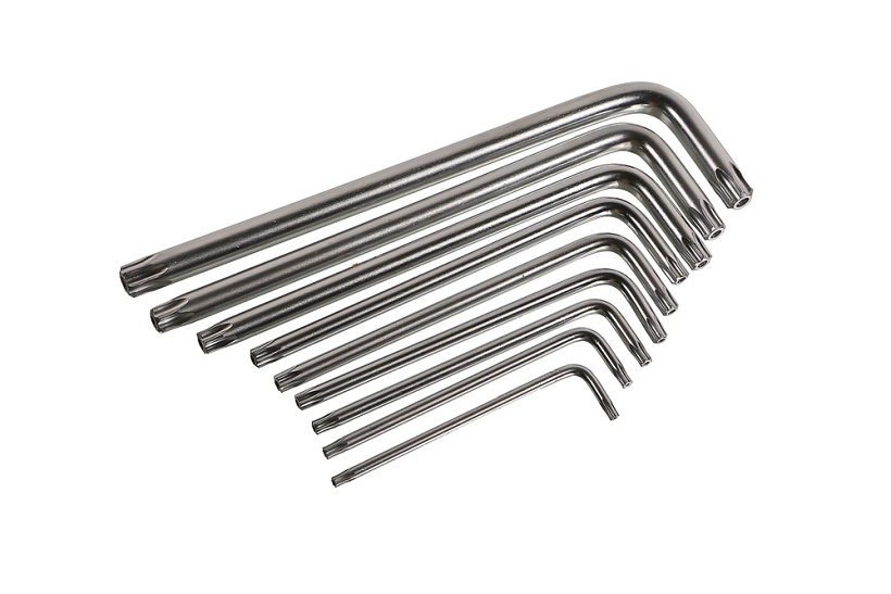 Набор ключей TORX Cr-V 9шт., T9-T50, длинные, ПЛАСТИКОВЫЙ КЕЙС Sturm!