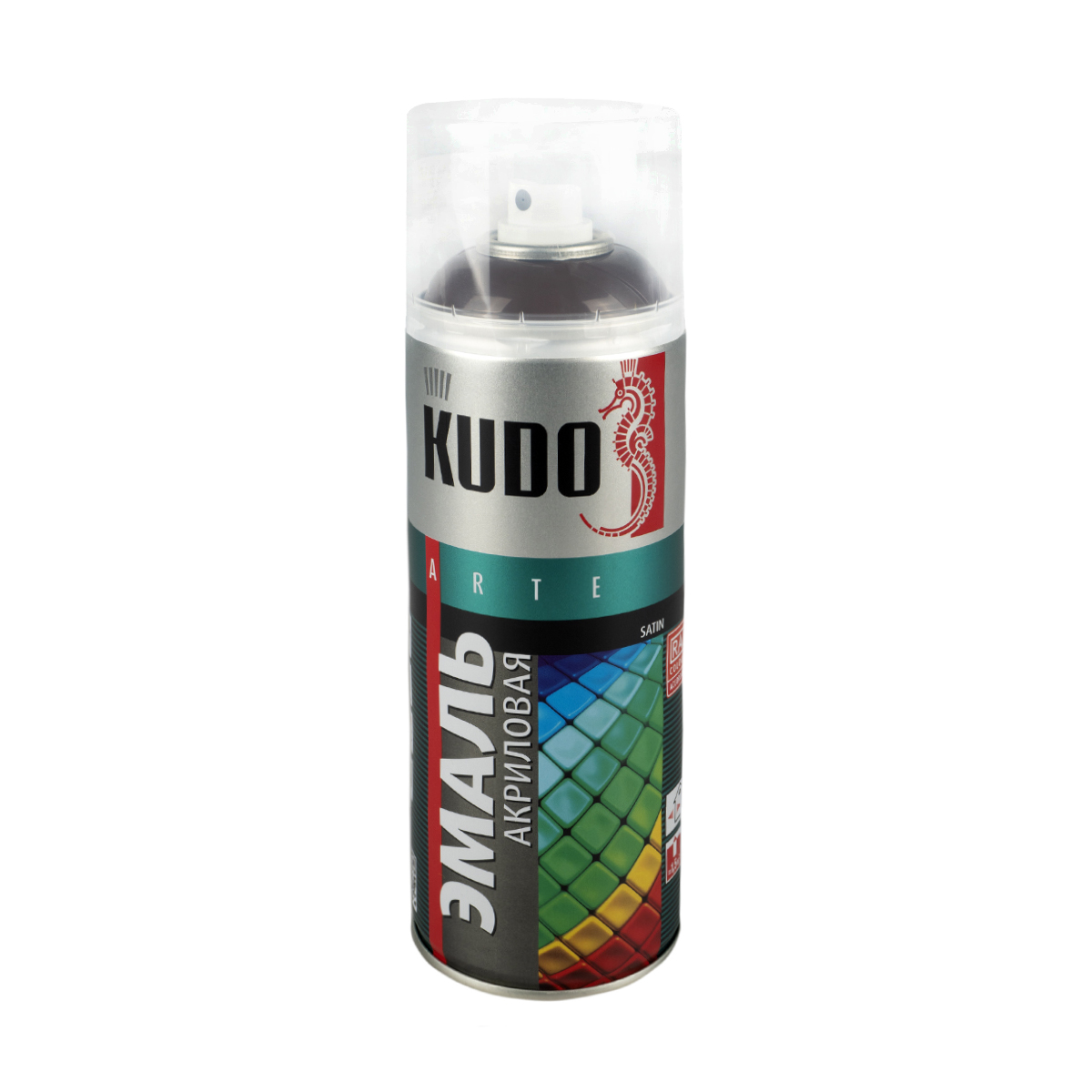 Аэрозольная акриловая краска Kudo Satin KU-0A8017, 520 мл, RAL 8017, коричнево-шоколадная