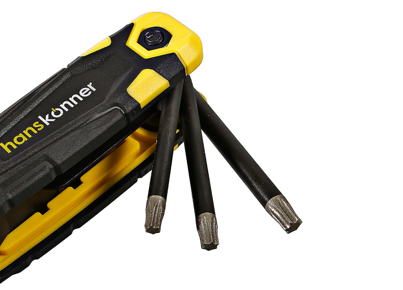 Набор ключей TORX, 8шт, T9-T40, S2, Hanskonner