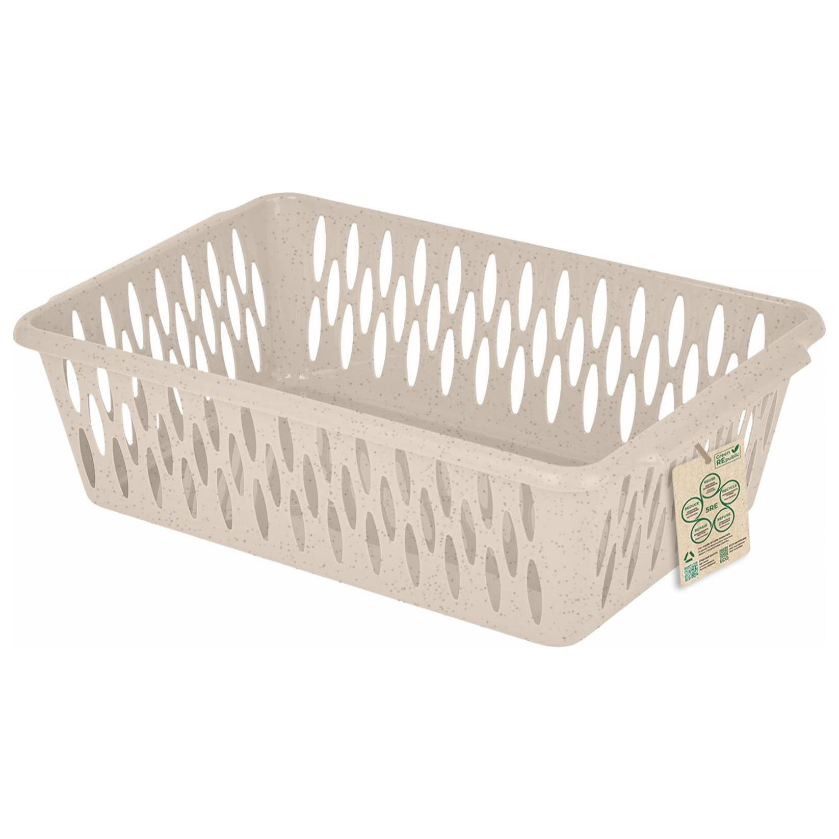Корзинка для хранения Keeplex Green Republic M, 30х19.5х9.5 см, лен