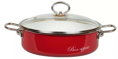 Сотейник эмаль VITROSS "BON APPETIT" 3л, вишневый