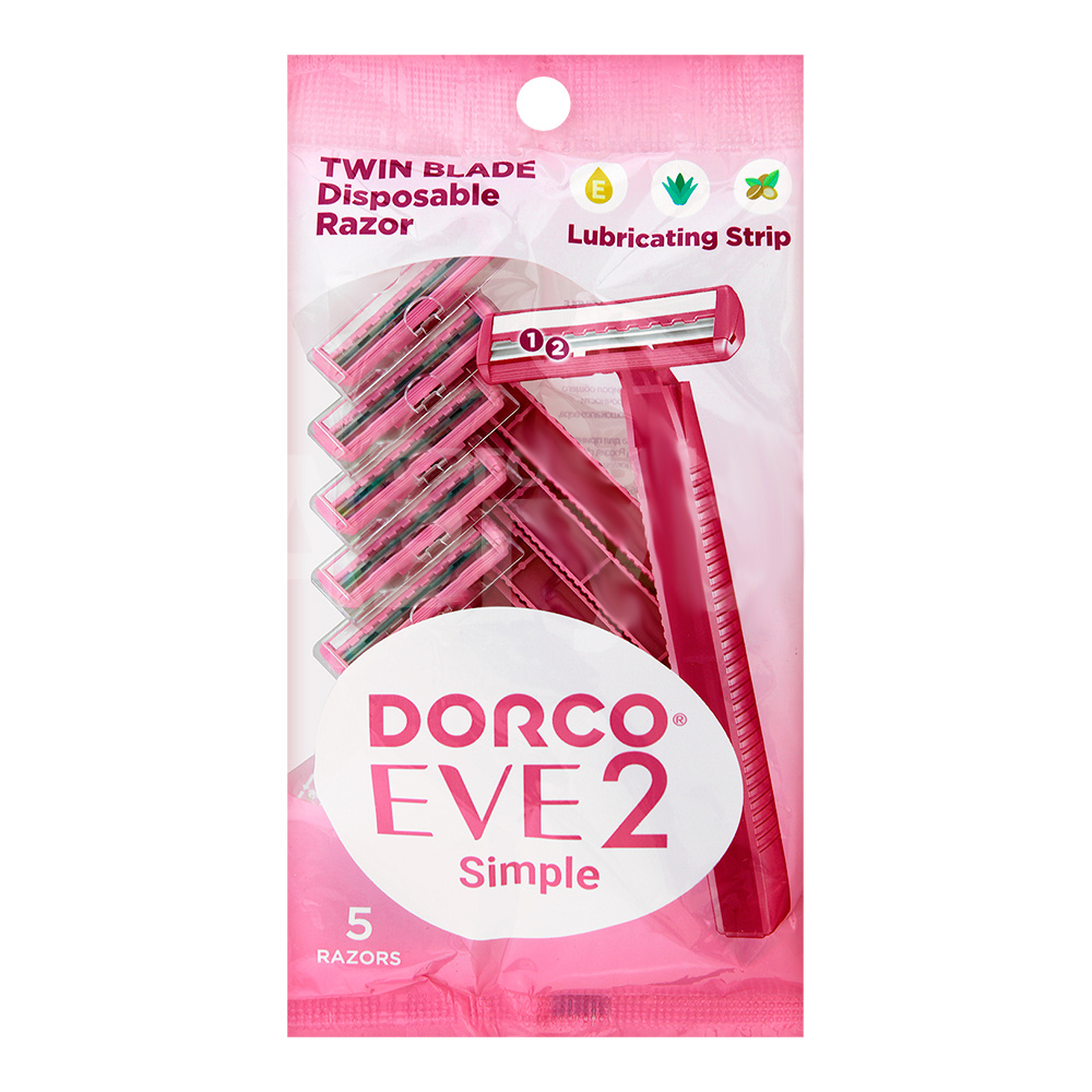 Станок для бритья Dorco Simple TG одноразовый 2-лезвий, женский, 5 шт