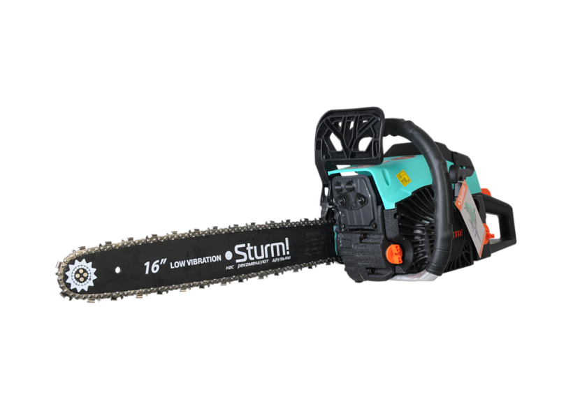 Бензопила Sturm! 2,4 кВт, шина 16", 57 звеньев, шаг цепи 3/8"