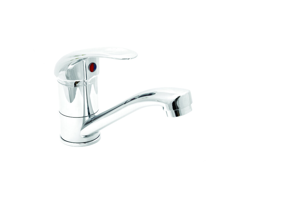 Смеситель Кухня SANTREK AQUA-765  "STANDART" шар. d-35 SB75 короткий нос