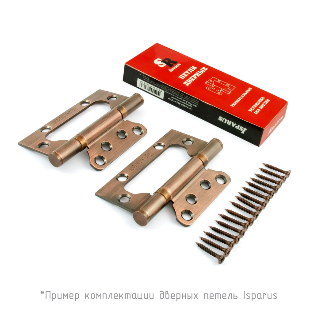 Петля накладная универсальная Нора-М ISPARUS 800-4", 100 x 75 x 2,5 мм, медь