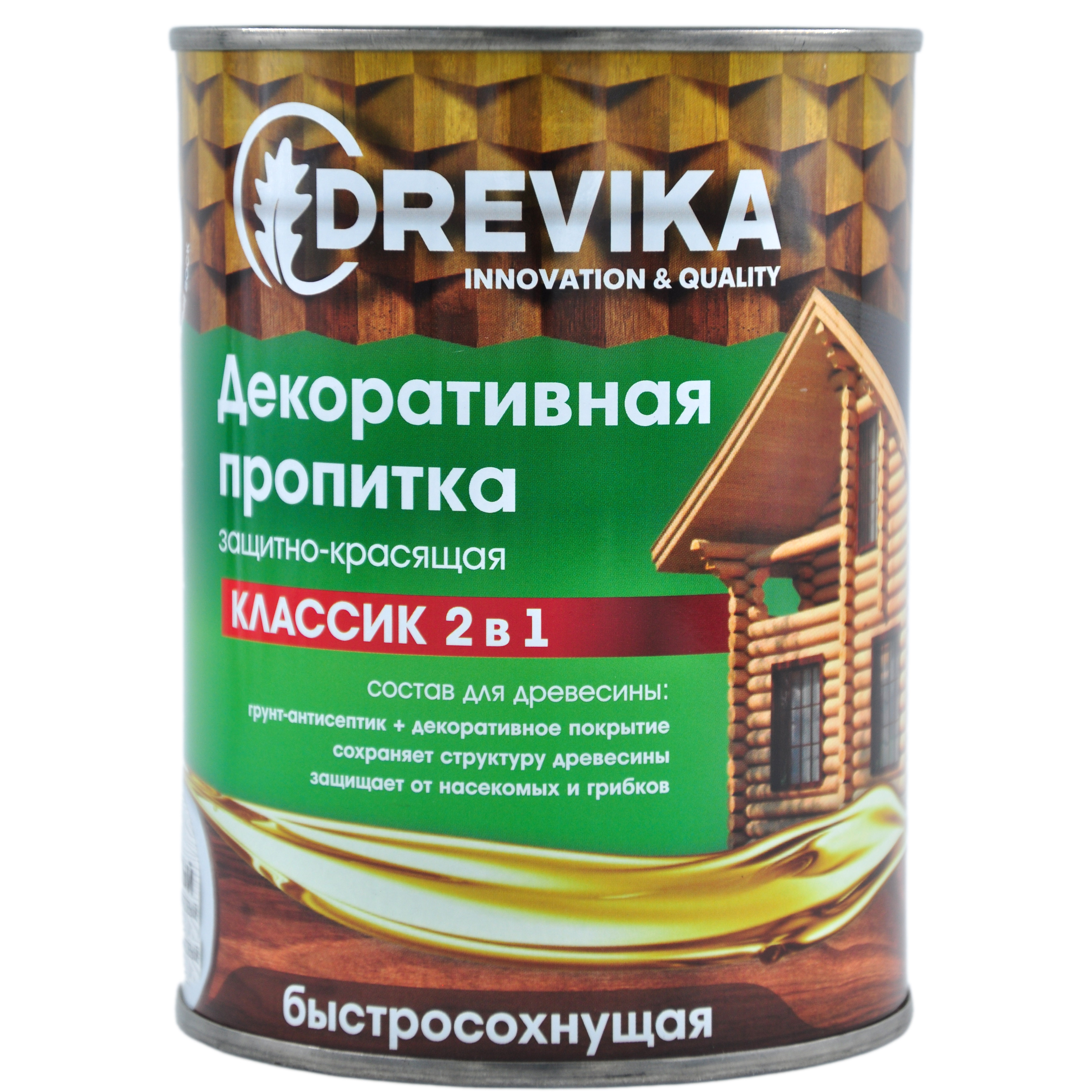 Декоративная пропитка DREVIKA 2в1 Классик белый 0,75 л