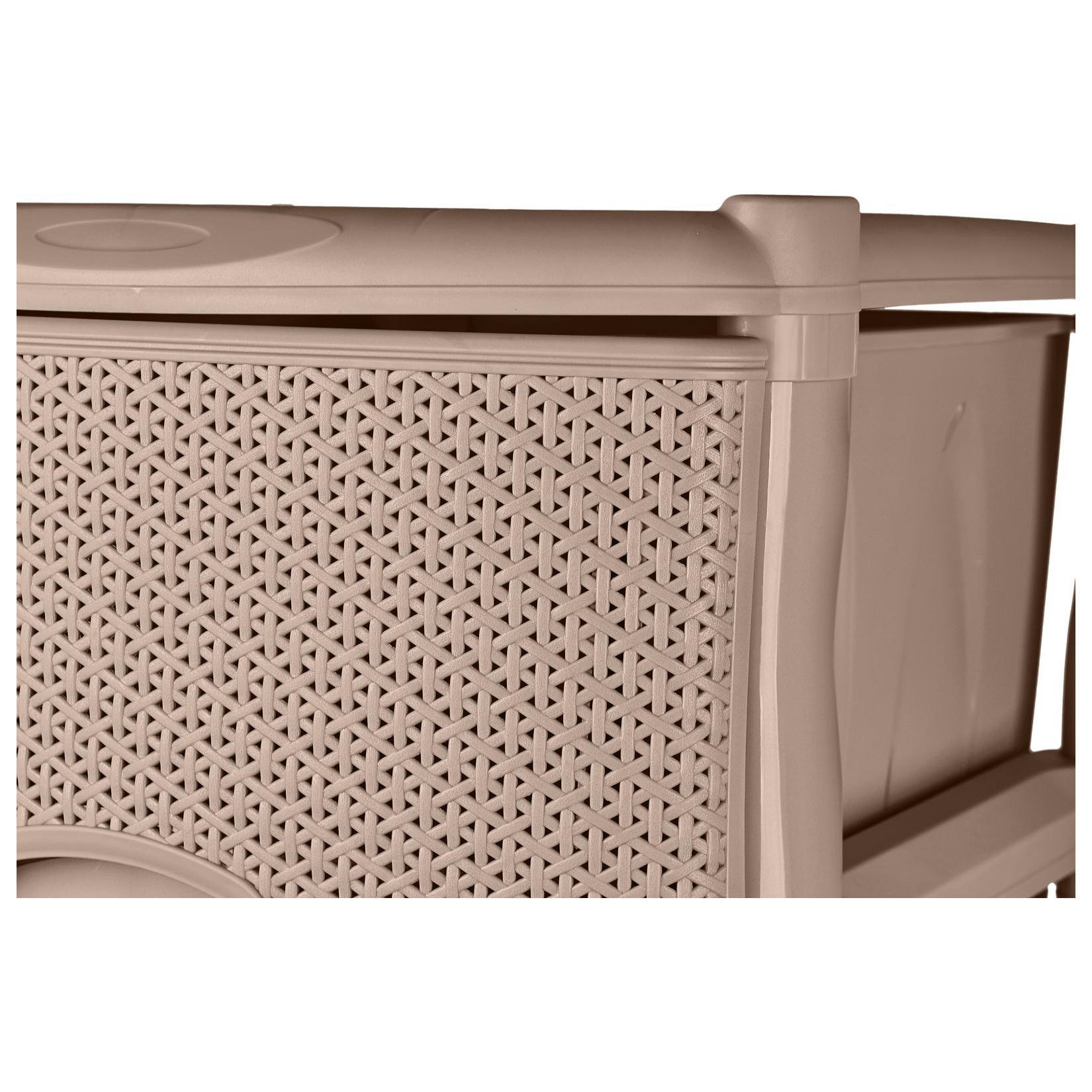 Комод Keeplex Rattan, четырехсекционный, 48х41х94.5 см, морской песок