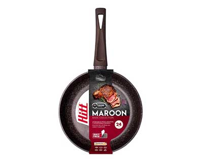 Сковорода HITT Maroon 22см из литого алюминия АП