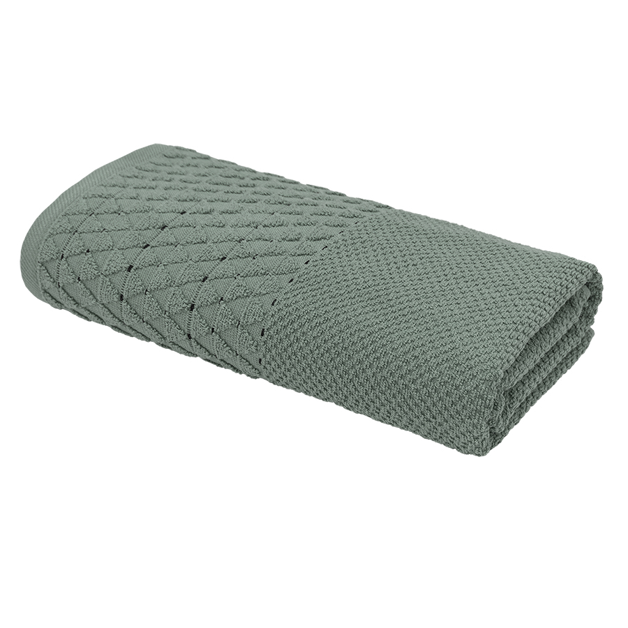 Махровое полотенце УЗБ Аксель м7727_03 S 30* 60 см, зеленое