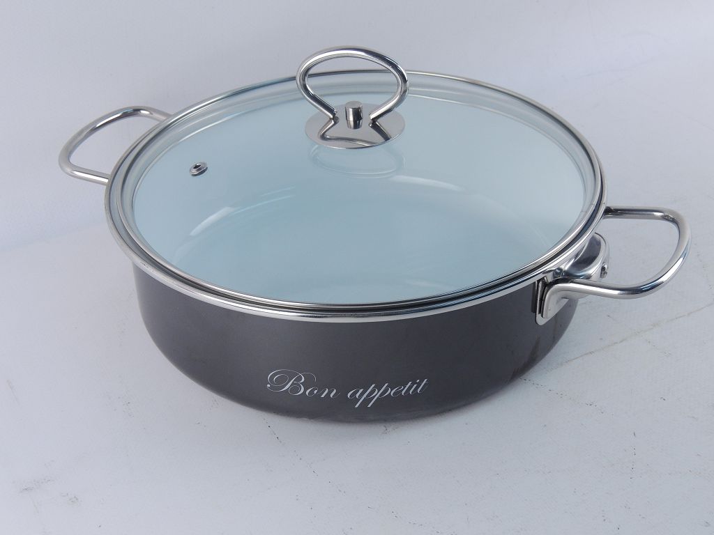 Сотейник эмаль VITROSS "BON APPETIT"  3л, мокрый асфальт