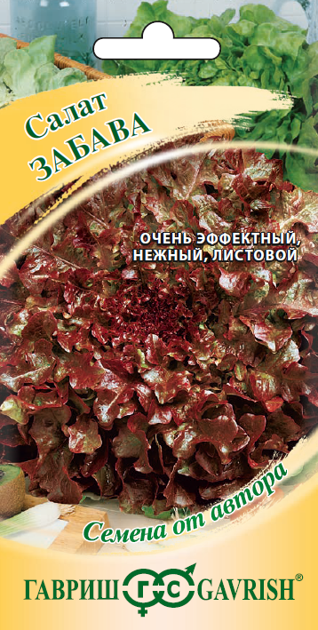 Семена Салат Забава 0,5 г красный, хрустящий автор.