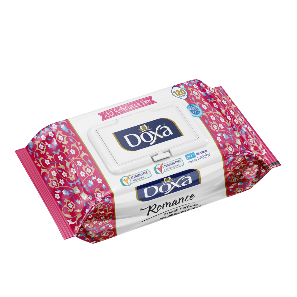 Влажные салфетки DOXA Романтика, клапан, 120 шт