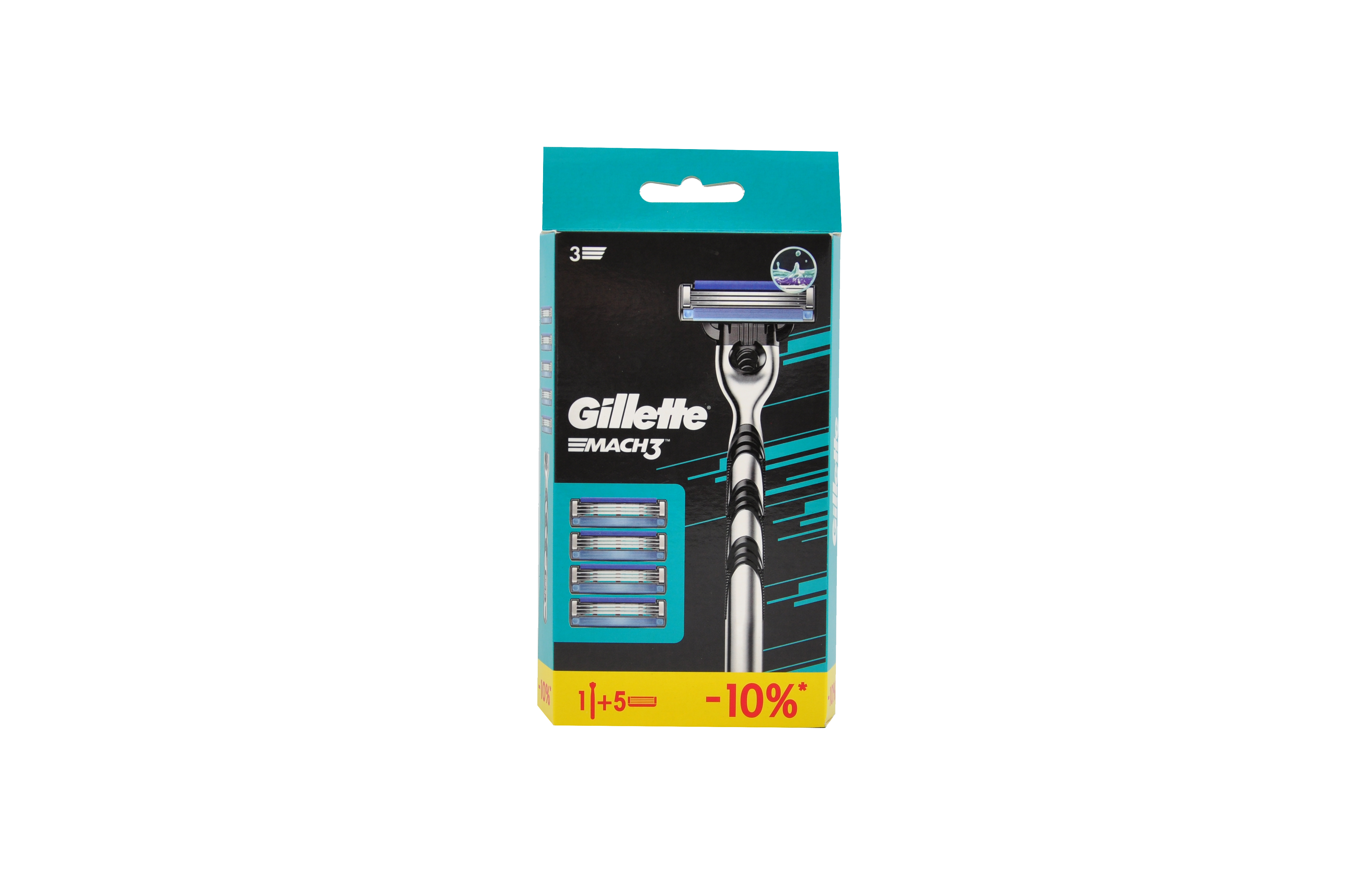 GILLETTE MACH3 Бритва с 1 сменной кассетой +GIL MACH3 Сменные кассеты для бритья 4шт