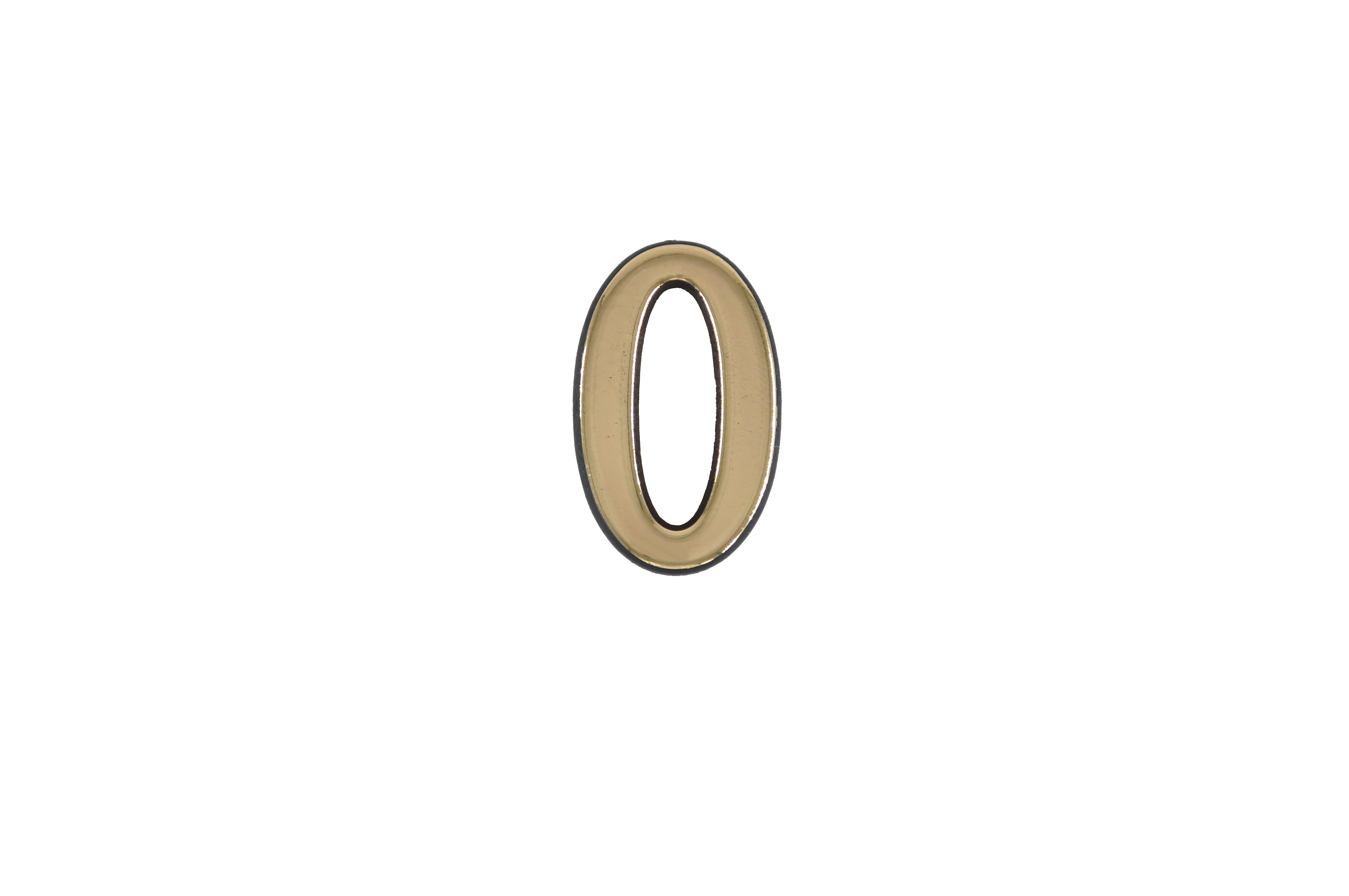 Цифра дверная АЛЛЮР пластик "0" золото