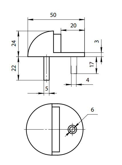 Упор дверной Apecs DS-0002-NIS
