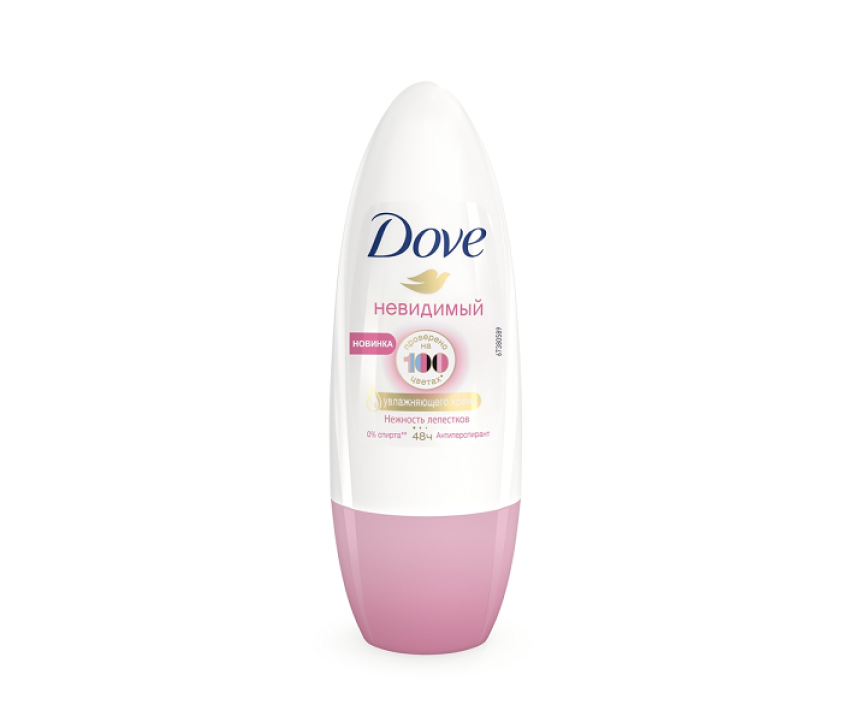 DOVE Дезодорант ролик 50 мл  Невидимый Нежность Лепестков 