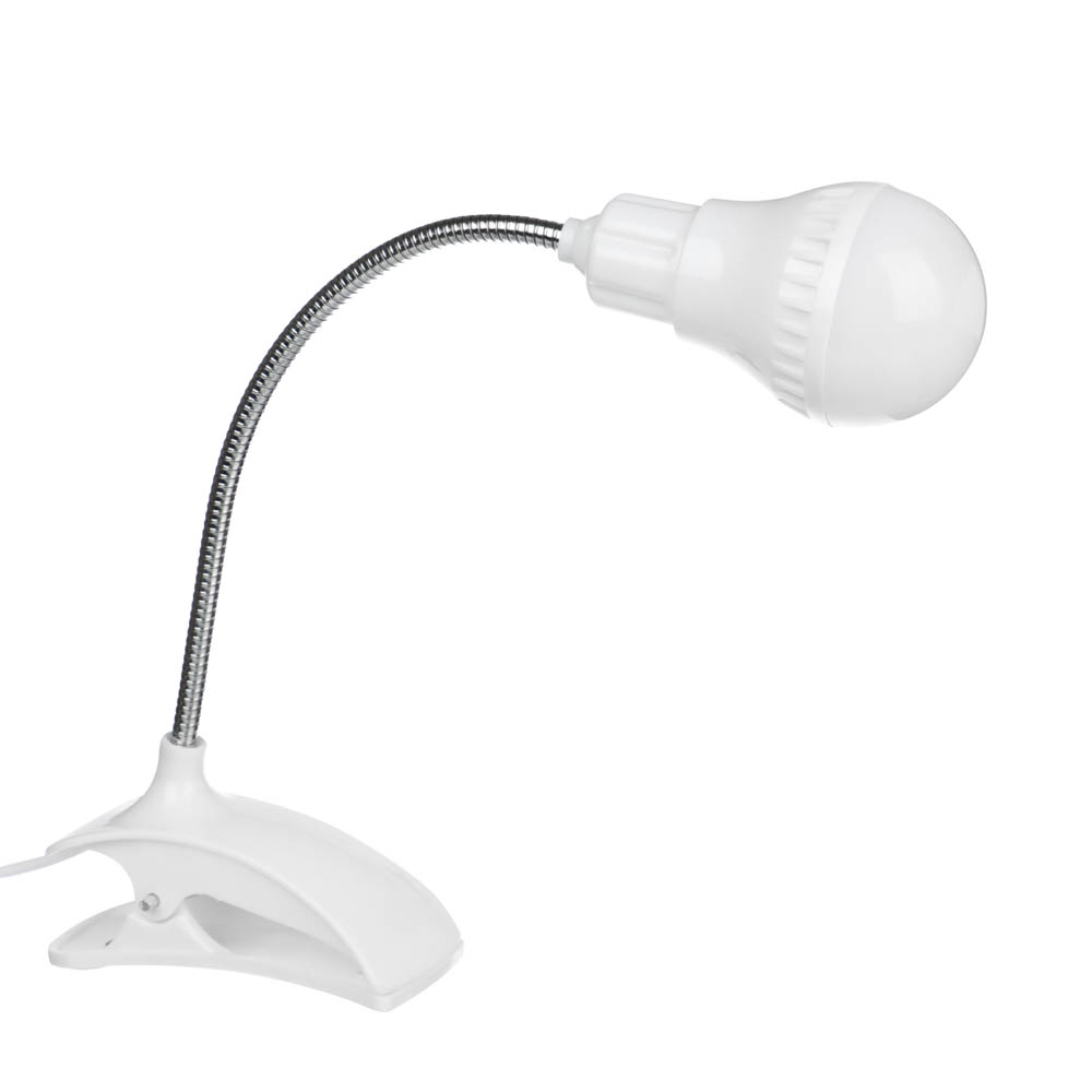 Фонарь-лампа на прищепке, 6LED, питание USB, с выключателем FORZA 