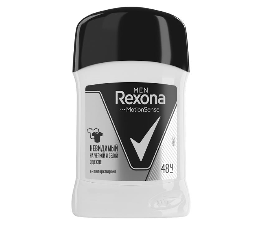 Антиперспирант‑стик мужской REXONA Невидимый на чёрной и белой одежде, 50 мл