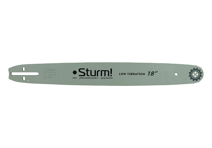 Пильная шина 18" Sturm! паз 1,5мм,0,325", 72зв, хвостовик POH (OREGON K095/A095)