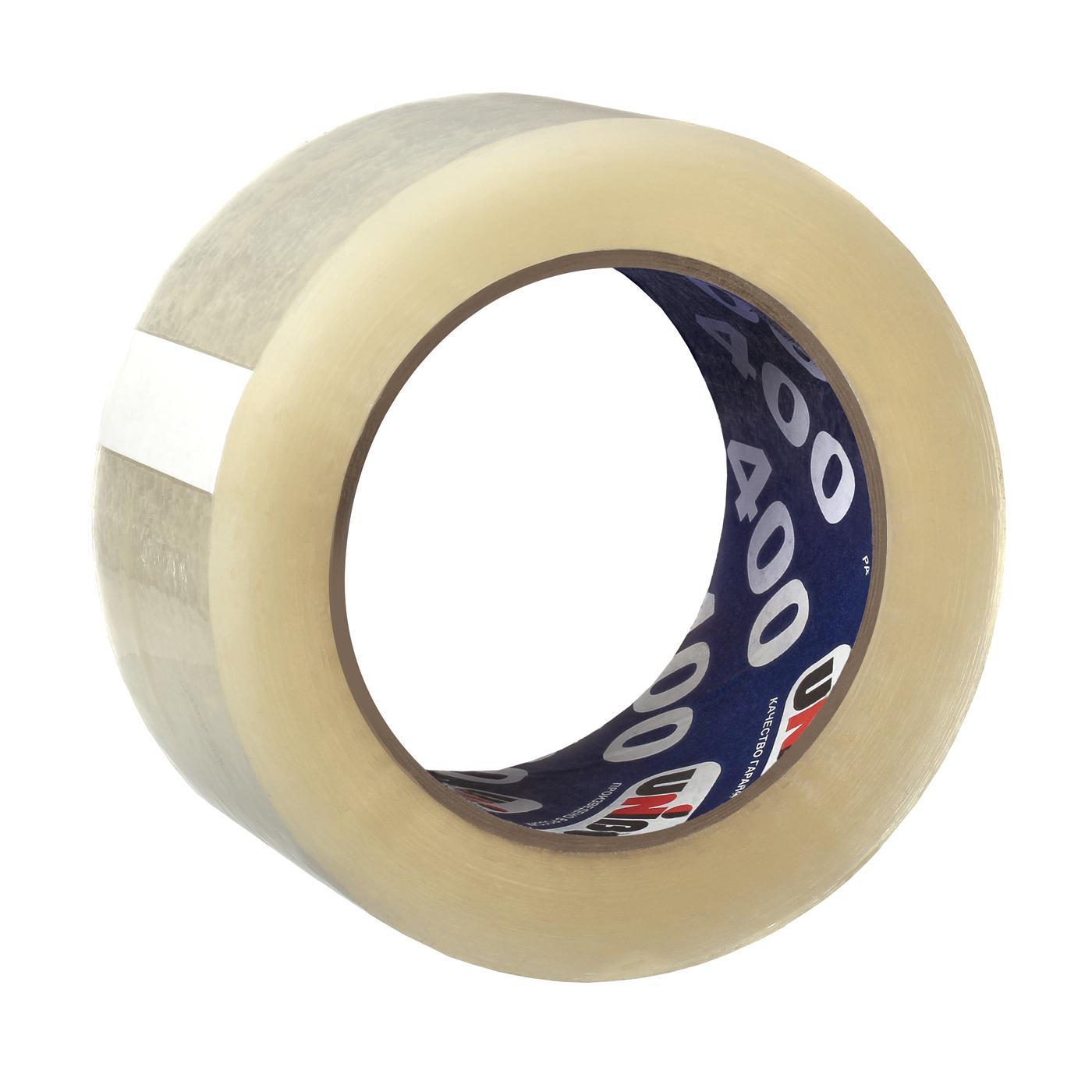 Скотч упаковочный Unibob 400, 48 мм x 198 м (40 мкм), прозрачный