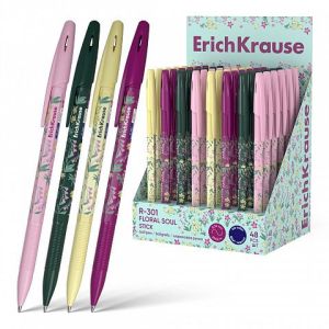 Ручка шариковая Erich Krause R-301 Stick Floral Soul 0,7 мм