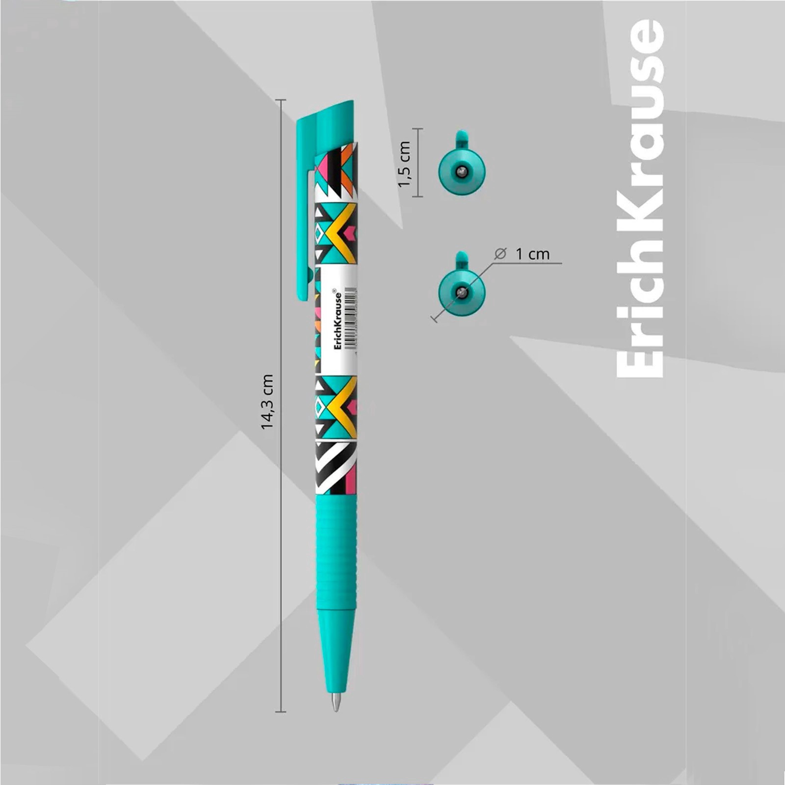 Ручка шарик. ErichKrause® ColorTouch® Ornament, цвет чернил синий