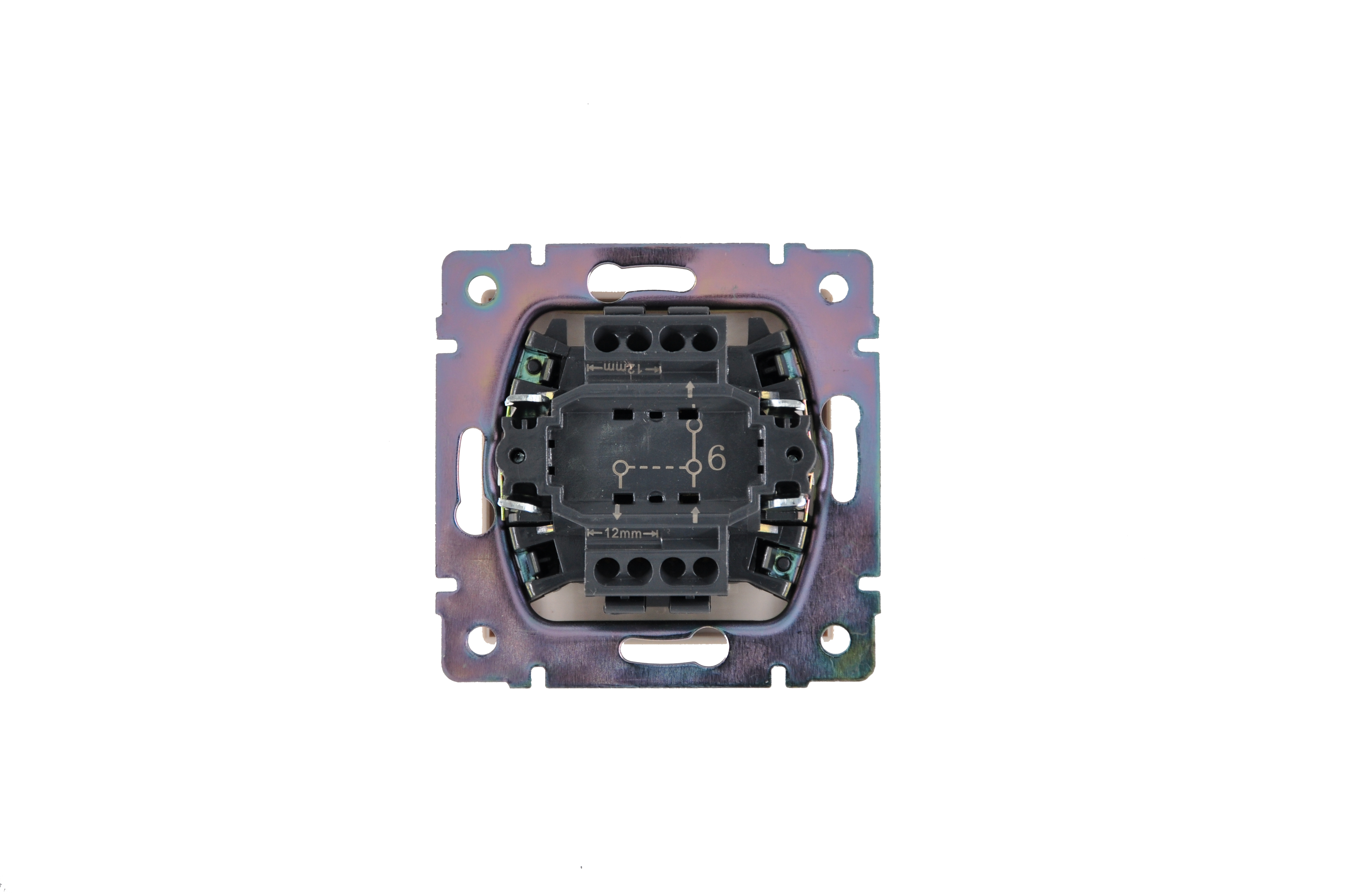 Выключатель одноклавишный проходной (слоновая кость)