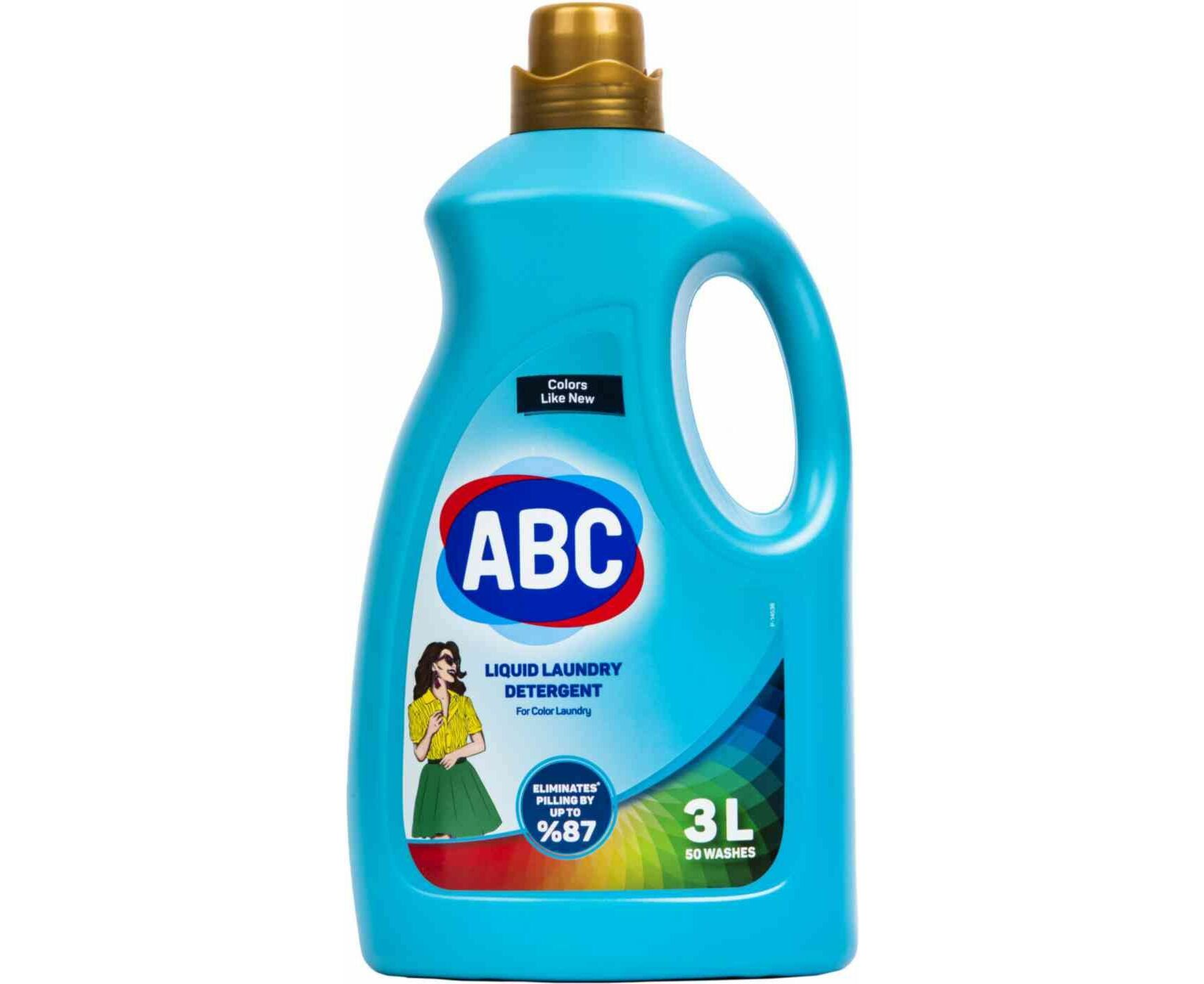 Средство для стирки цветного белья ABC, 3л