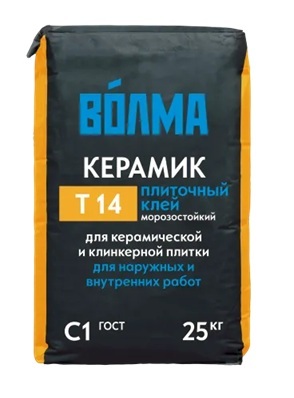 Смесь сухая клеевая на цементном вяжущем С1 "ВОЛМА-Керамик", 25 кг Т14