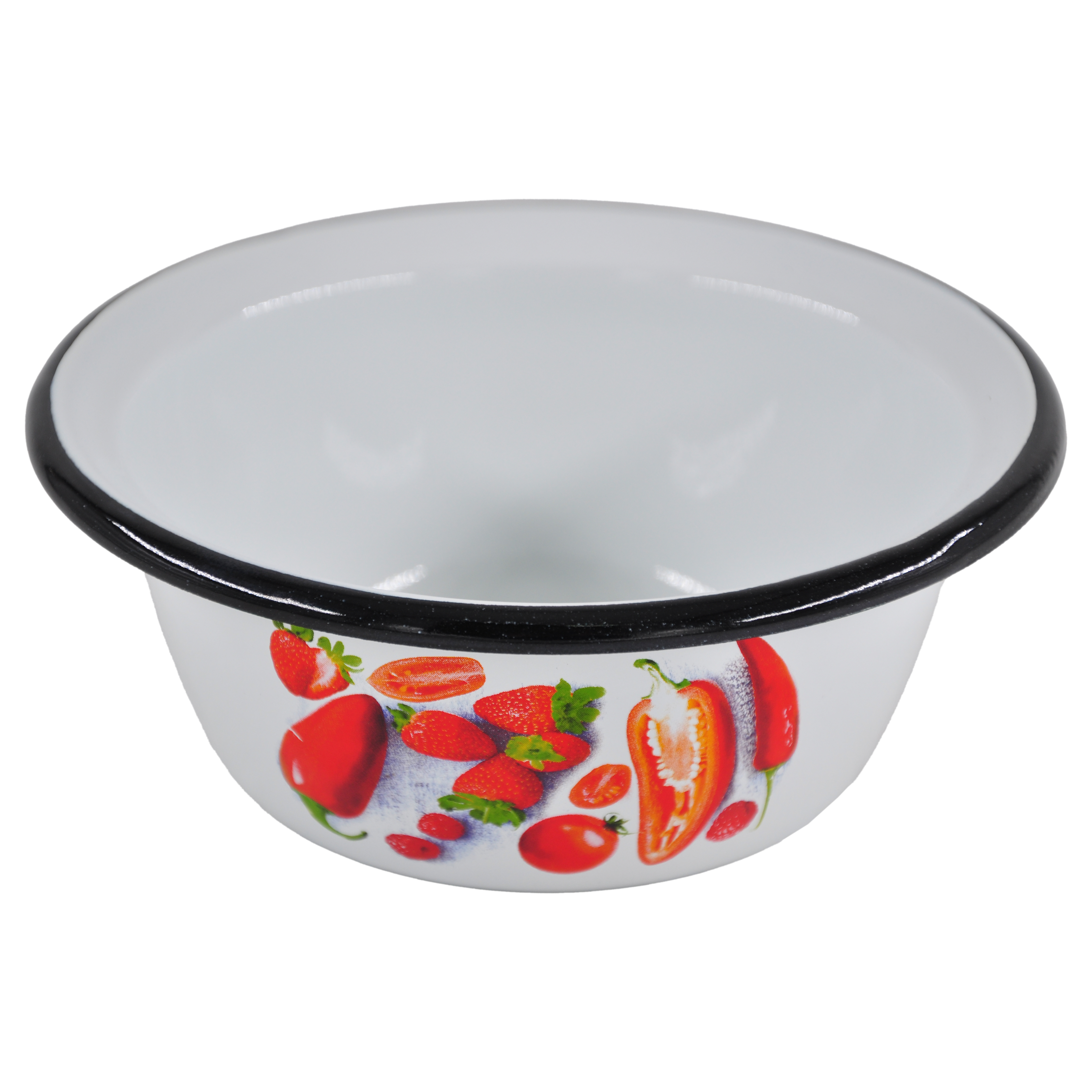 Миска эмаль APPETITE Паприка 1c5c, 0,8 л, с декором, белый