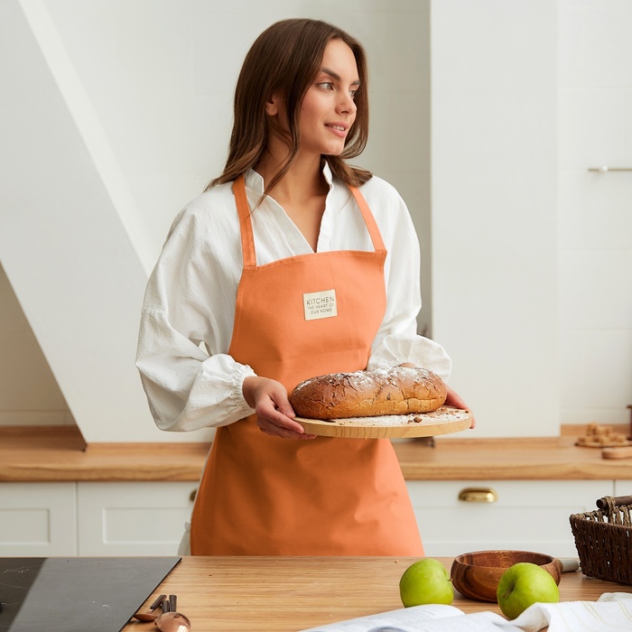 Фартук Этель Kitchen 60х70 см, оранжевый, 100% хл, саржа 220 г/м2