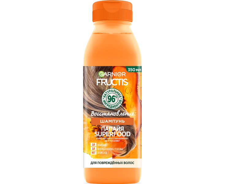 Фруктис шампунь 350мл. SUPERFOOD Папайя