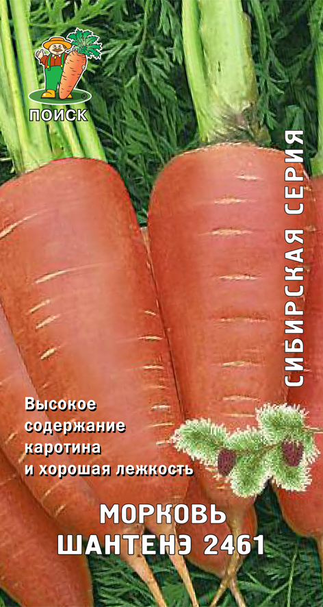 Семена Морковь Шантенэ 2461 Поиск Сибирская серия, 2 г