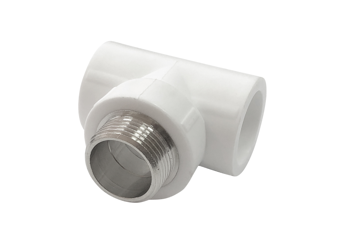PRO Тройник переходной с наружной резьбой 25х3/4"х25, Valfex, Белый