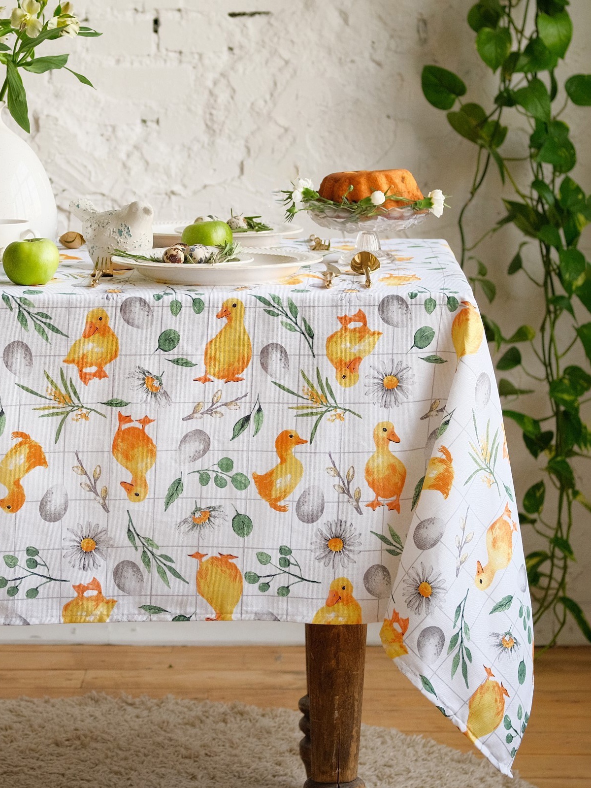 Скатерть Доляна Duckling 149х250 см, 100% хл, рогожка 164 г/м2 921589