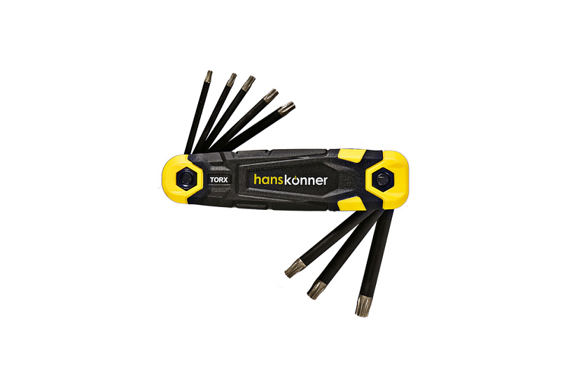 Набор ключей TORX, 8шт, T9-T40, S2, Hanskonner