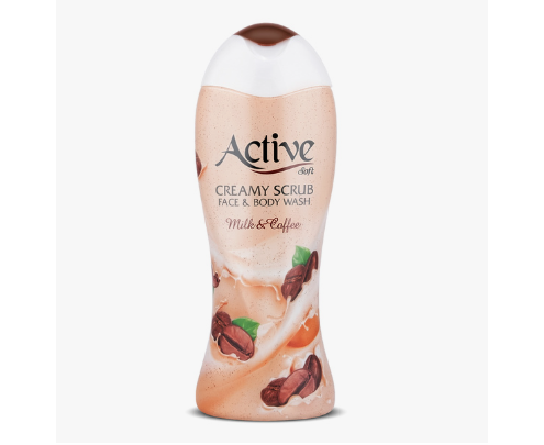 Гель-скраб для душа Active, Кофе с молоком, 400 мл