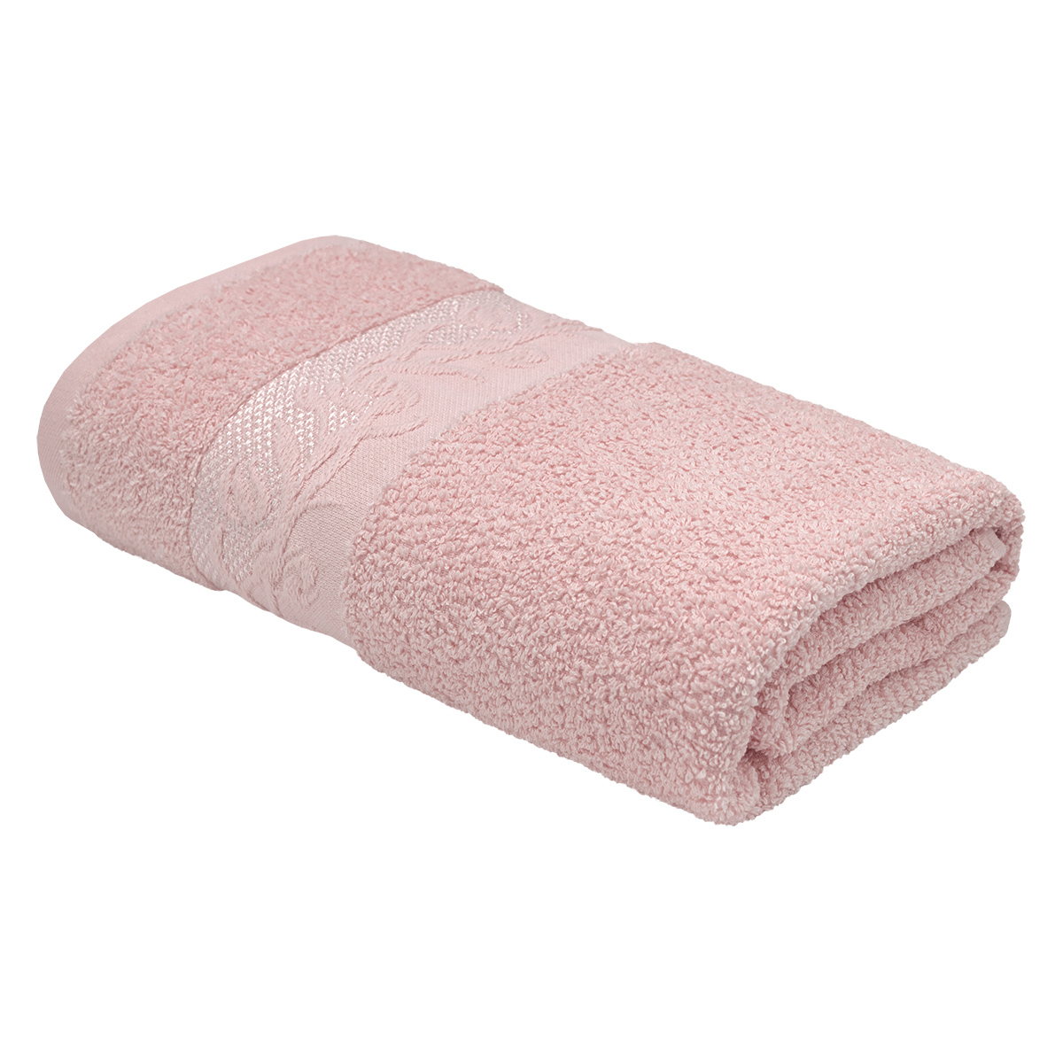 Махровое полотенце УЗ Клэр м7018_02 M 50* 80 см, розовое