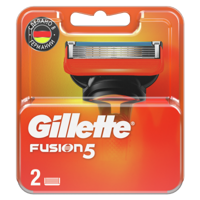 Сменные кассеты для бритья GILLETTE FUSION  2 шт