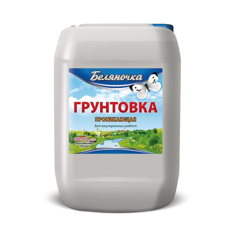 Грунтовка Беляночка проникающая для внутренних работ, 1 л, канистра