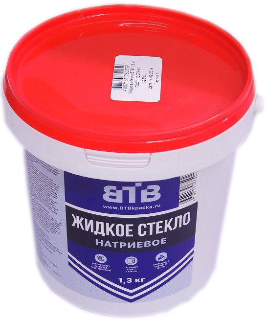 Жидкое стекло ВТВ, 1,3 кг, банка