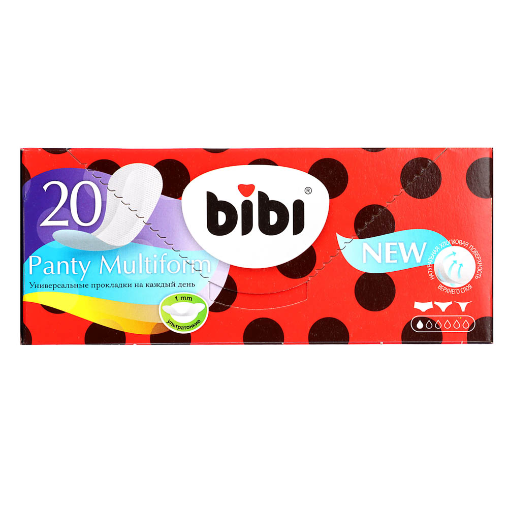 Прокладки гигиенические ежедневные "BiBi" мультиформ, 20 шт.