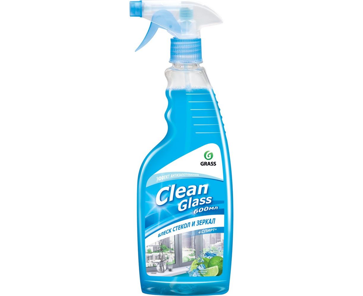 Грасс Clean Glass блеск д/стекол и зеркал голубая лагуна 600мл