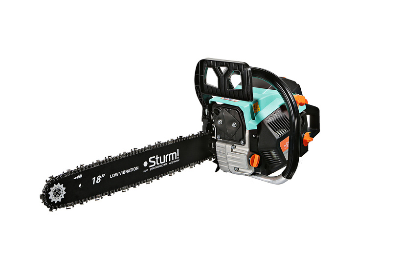 Бензопила Sturm! 2.3 кВт, шина 18", 72 звена, шаг цепи 0,325"