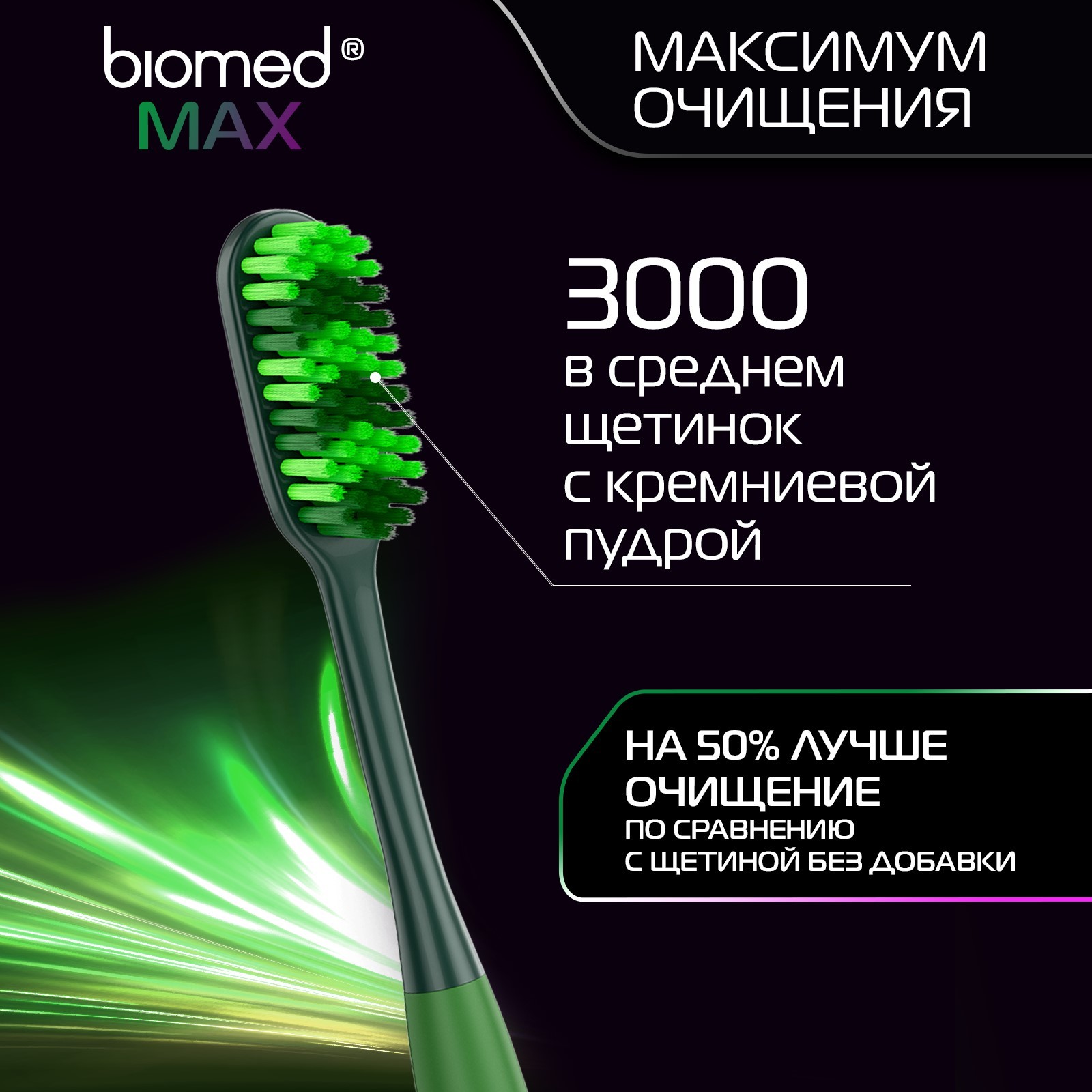 Зубная щетка BioMed Max Медиум, комплексная