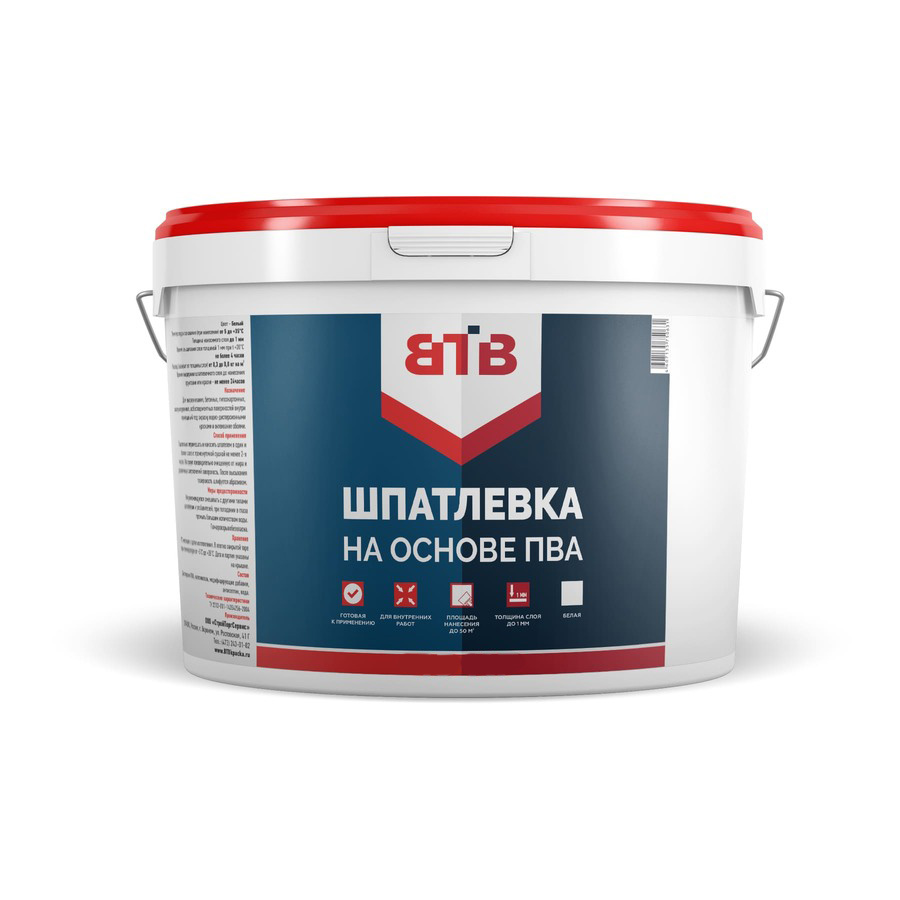 Шпатлевка ВТВ на ПВА, 5 кг, ведро