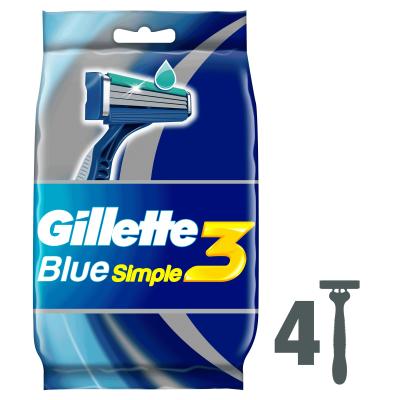 GILLETTE BLUE Simple3 Бритвы одноразовые 4 шт