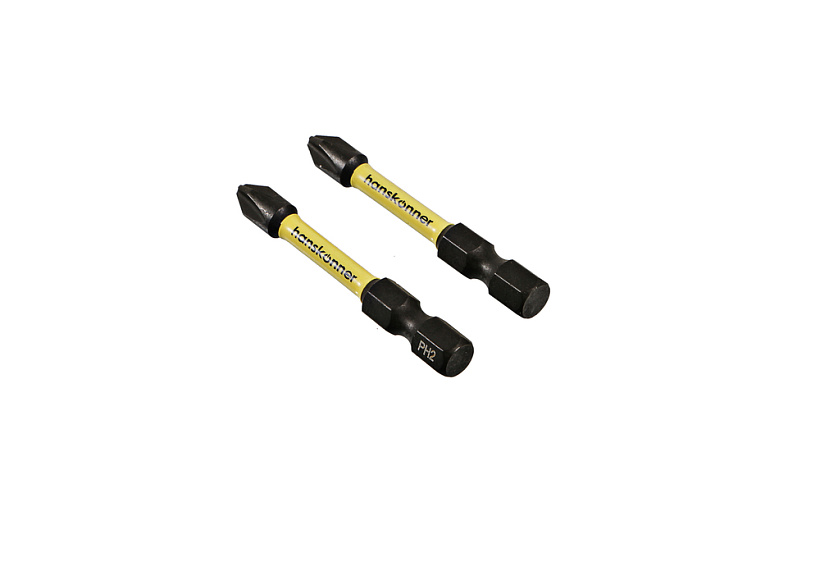 Биты PH2x50мм, ImpactPower, торсионные, 2шт, Hanskonner
