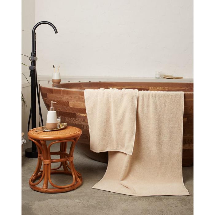 Полотенце махровое "Этель" Organic Beige 100х150 см, 100% хл, 420гр/м2