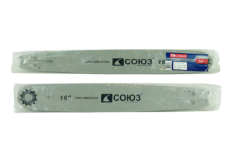 Пильная шина 16" СОЮЗ, паз 1,5мм, 0,325", 66зв, хвостовик POH(OREGON K095/A095)